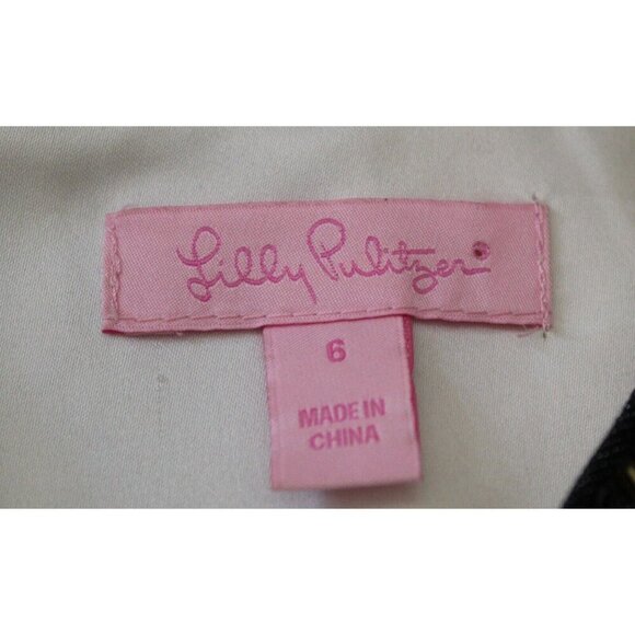 Lily Pulitzer Portia Cameo Stroke of Midnight Dress Size 6 Beaded - Picture 3 of 9